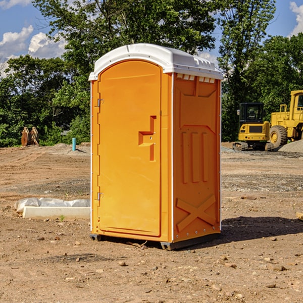 can i customize the exterior of the porta potties with my event logo or branding in Dennison